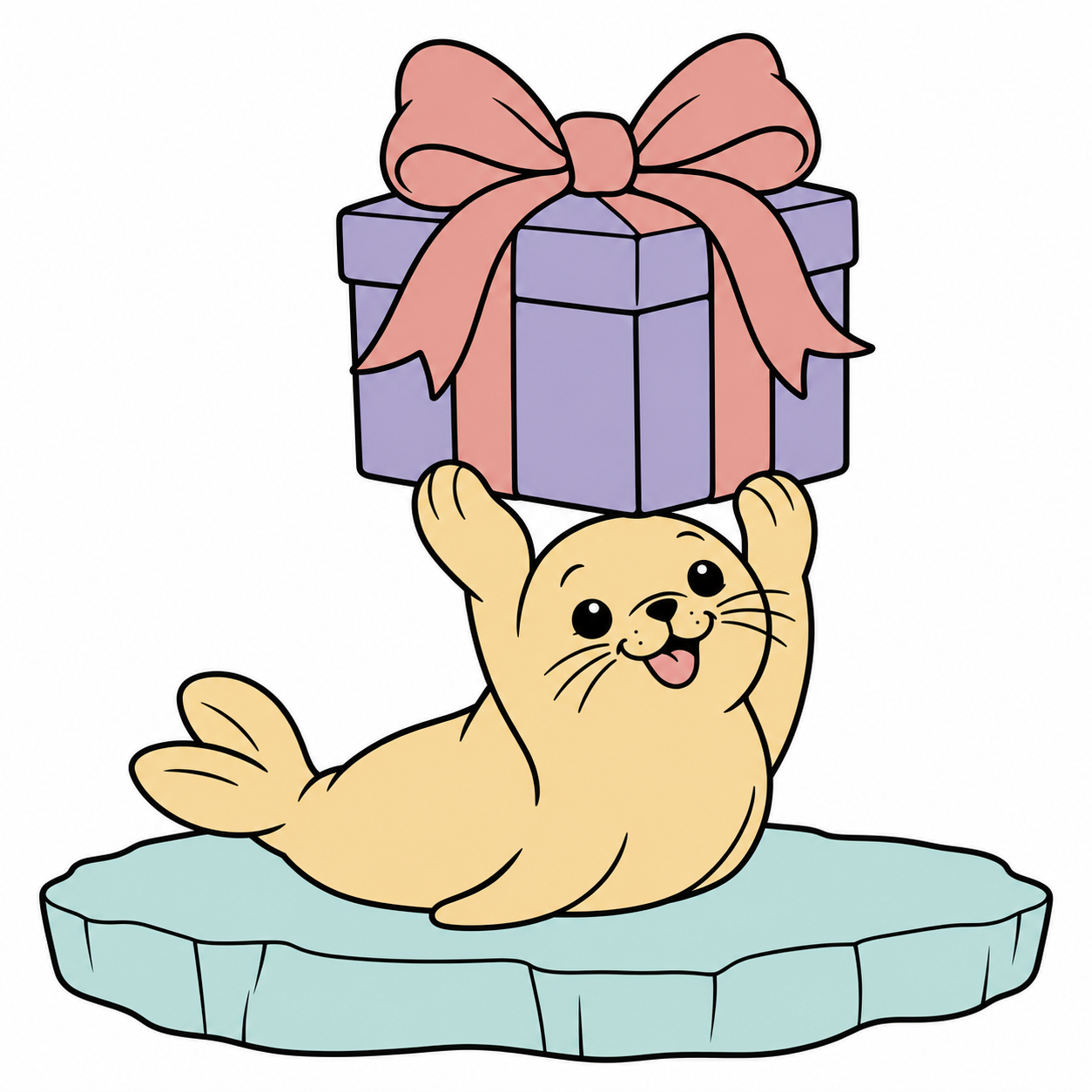 Seal's Ribbon Present colored example