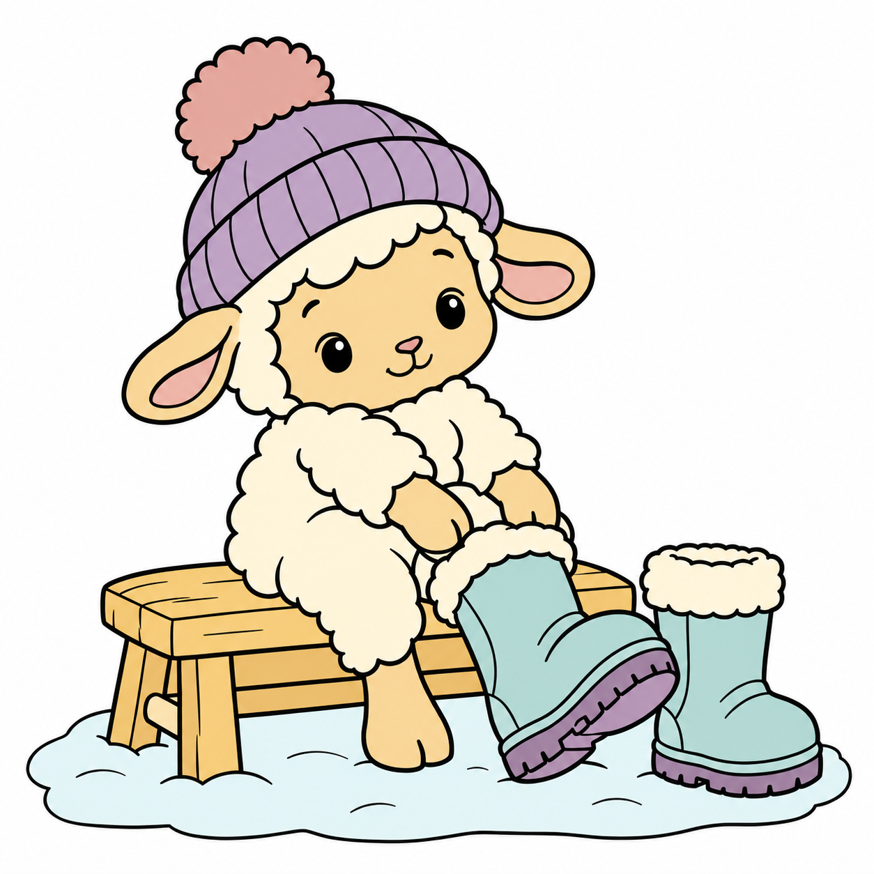 Lamb's Winter Boots colored example