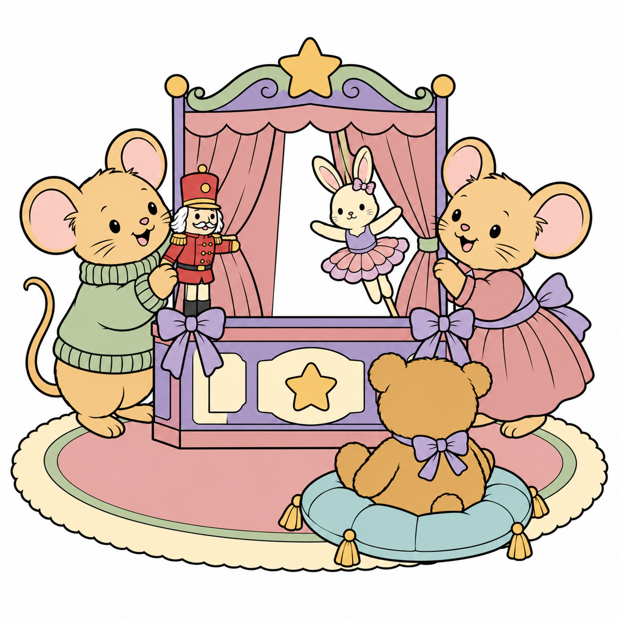 Mice's Nutcracker Puppet Show colored example