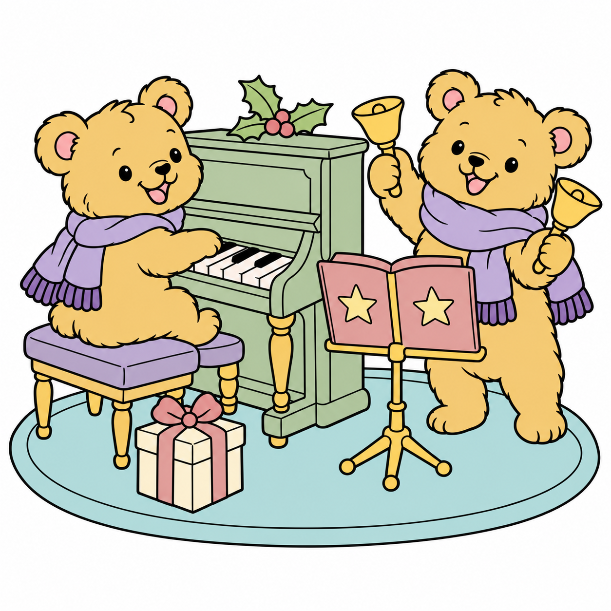 Bear Cubs' Holiday Music colored example