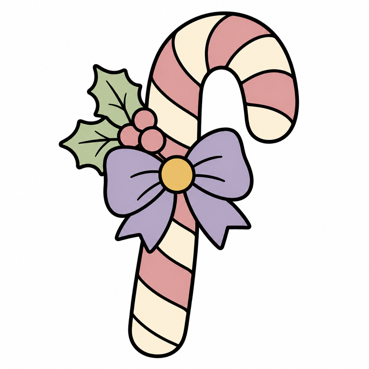 Easy Candy Cane colored example