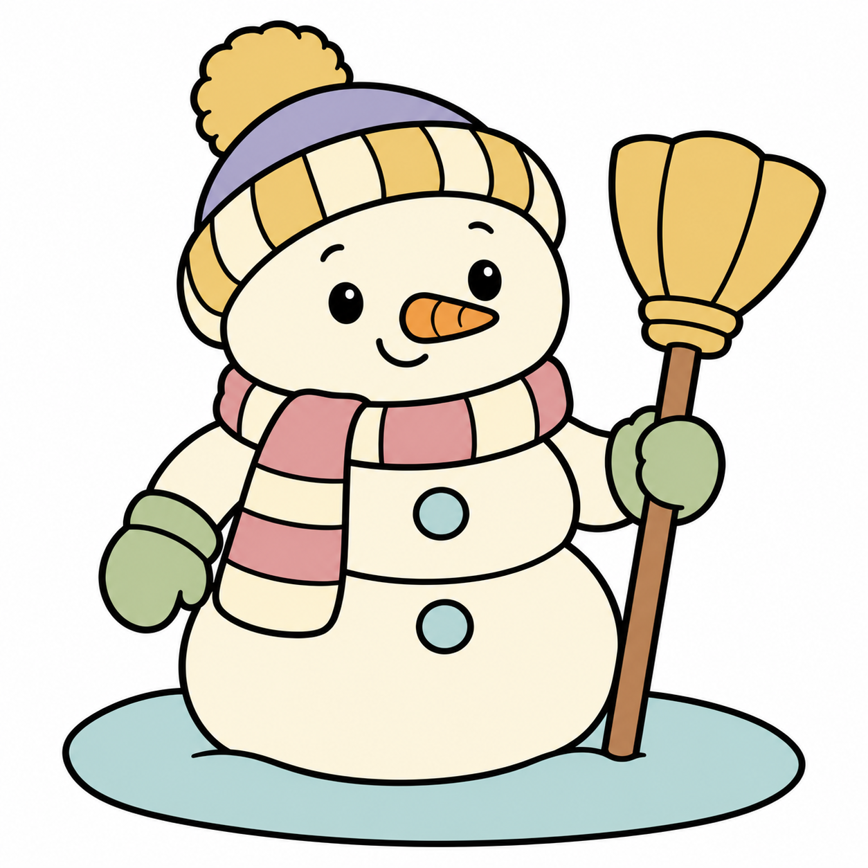 Easy Snowman colored example