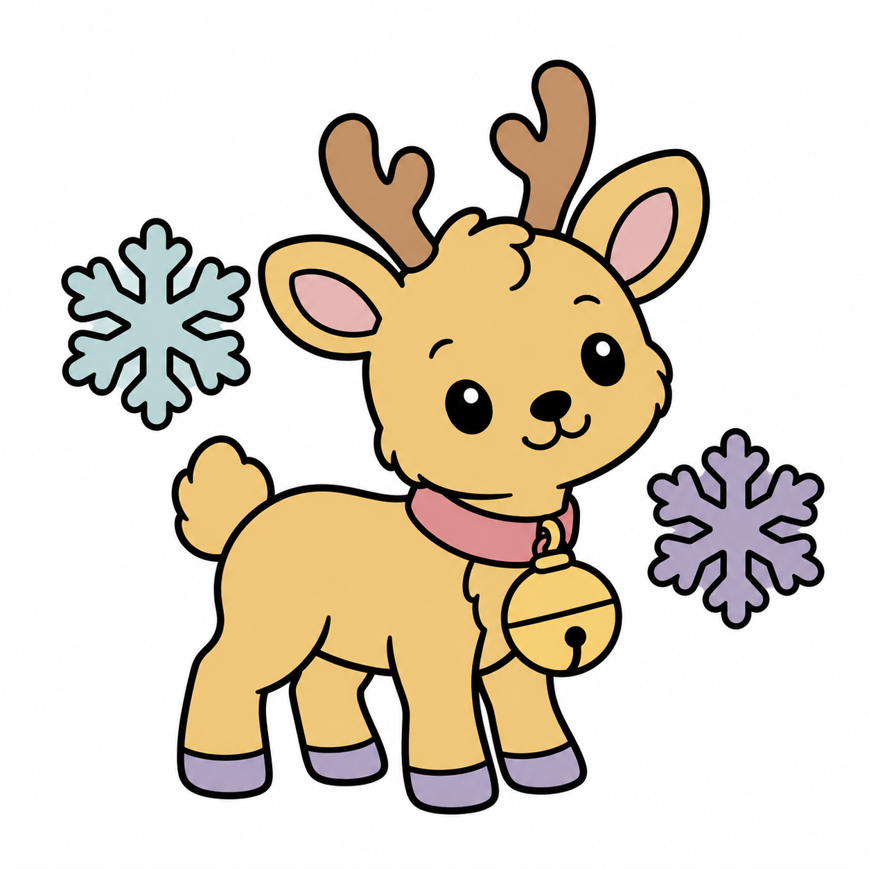 Baby Reindeer with a Jingle Bell colored example