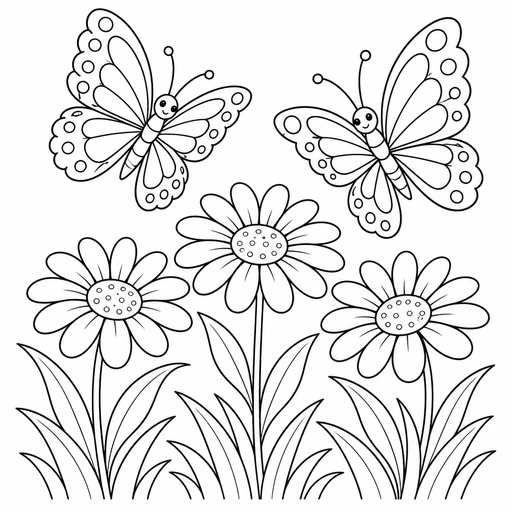 Butterfly Meadow coloring picture