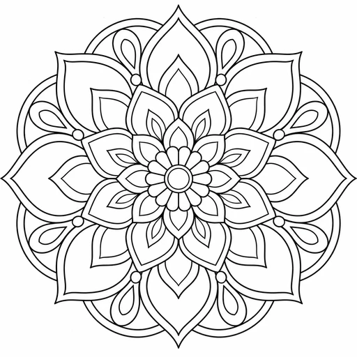Lotus Mandala coloring picture