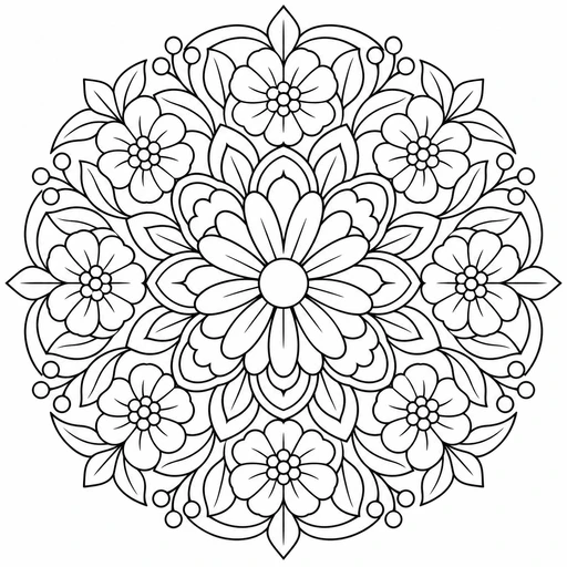 Garden Mandala coloring picture