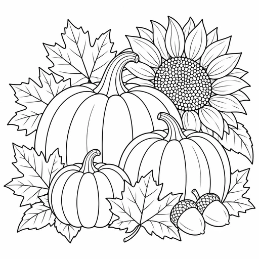 Autumn Harvest coloring picture