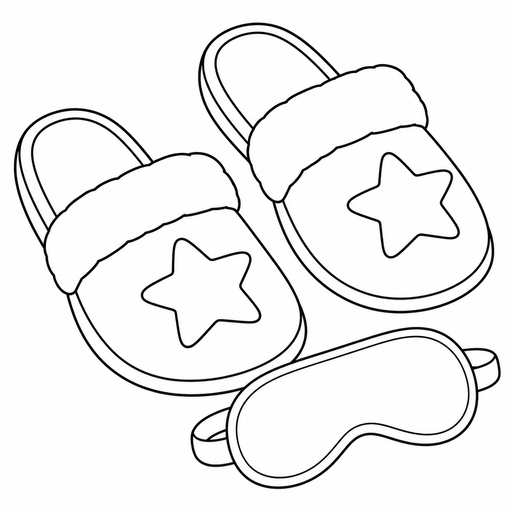 Cozy Slipper Pair coloring picture
