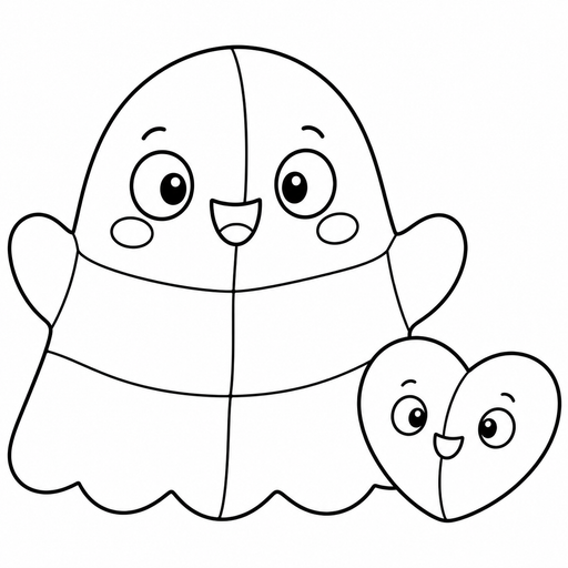 Ghost Patchwork Cushion coloring picture