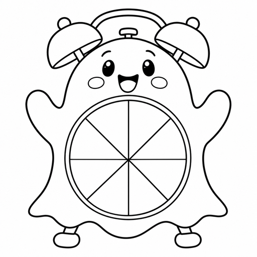 Ghost Alarm Clock coloring picture