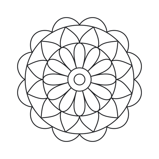 Sunny Daisy Mandala coloring picture