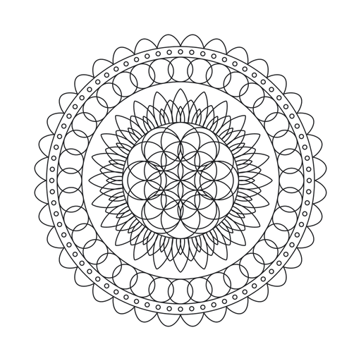 Flower of Life Mandala coloring picture